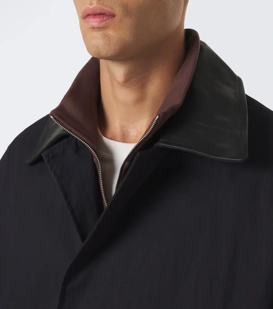 Studio Nicholson Revere leather-trimmed cotton-blend trench coat | Thumbnail 6 Studio Nicholson Revere leather-trimmed cotton-blend trench coat | Thumbnail 6