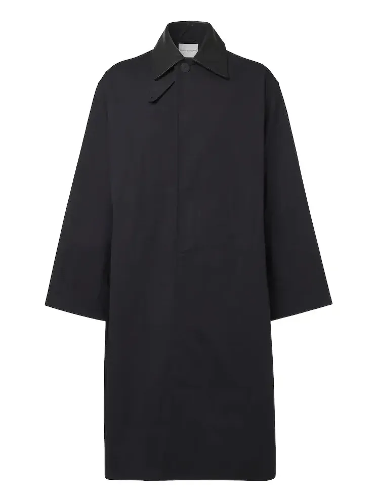 Studio Nicholson Revere leather-trimmed cotton-blend trench coat
