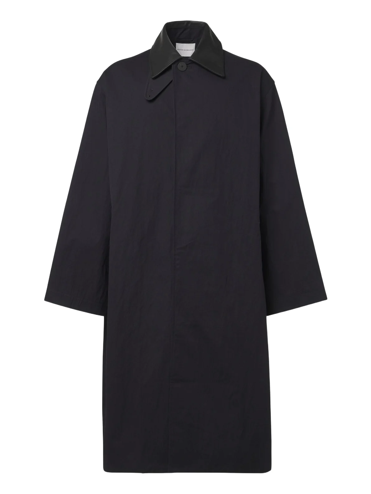 Studio Nicholson Revere leather-trimmed cotton-blend trench coat