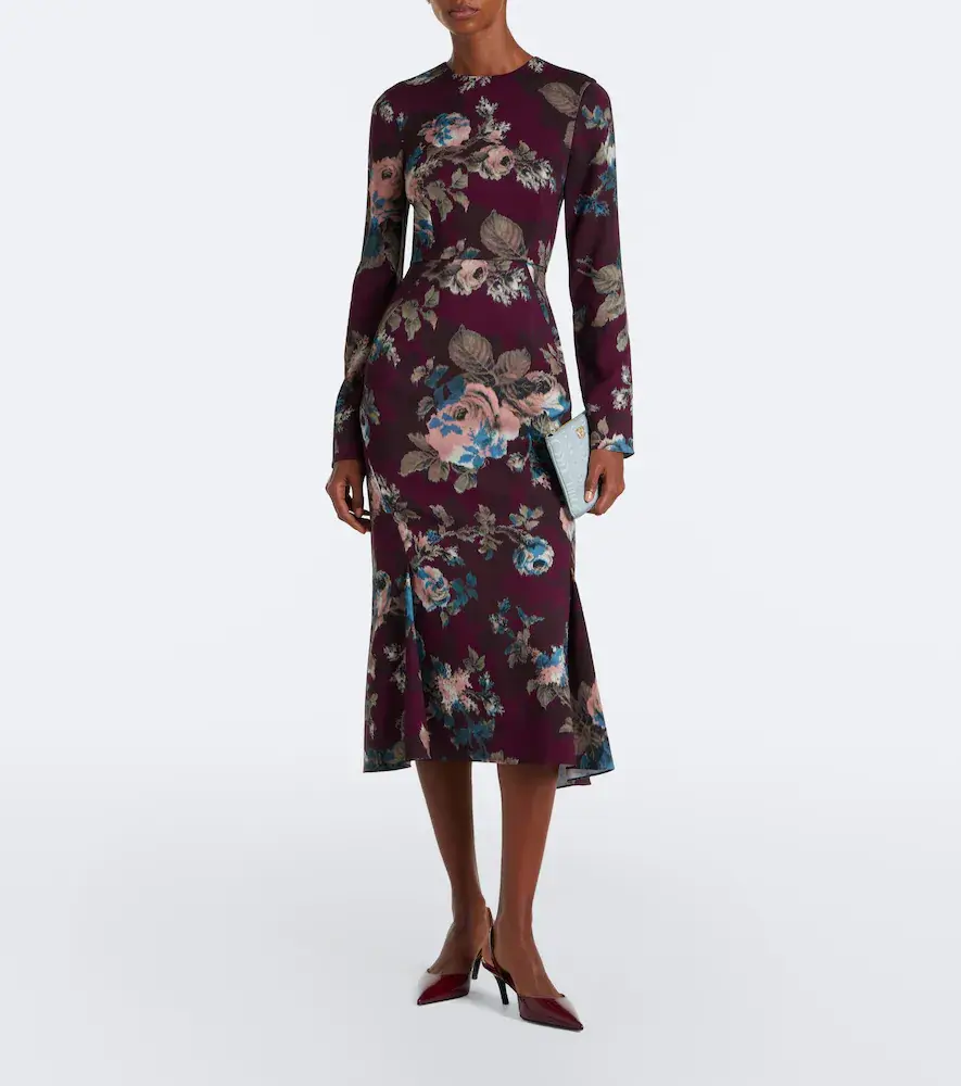 Erdem Floral cady midi dress | Thumbnail 3 Erdem Floral cady midi dress | Thumbnail 3