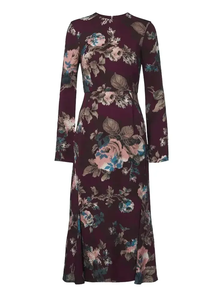 Floral cady midi dress
