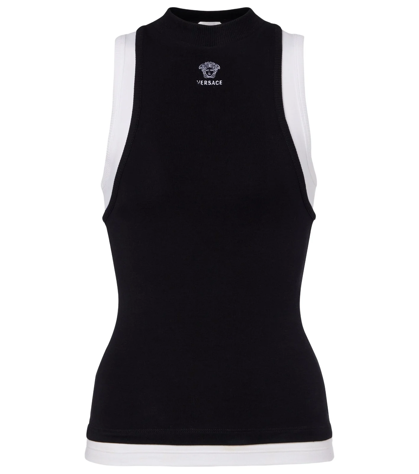 Layered cotton-blend tank top Layered cotton-blend tank top