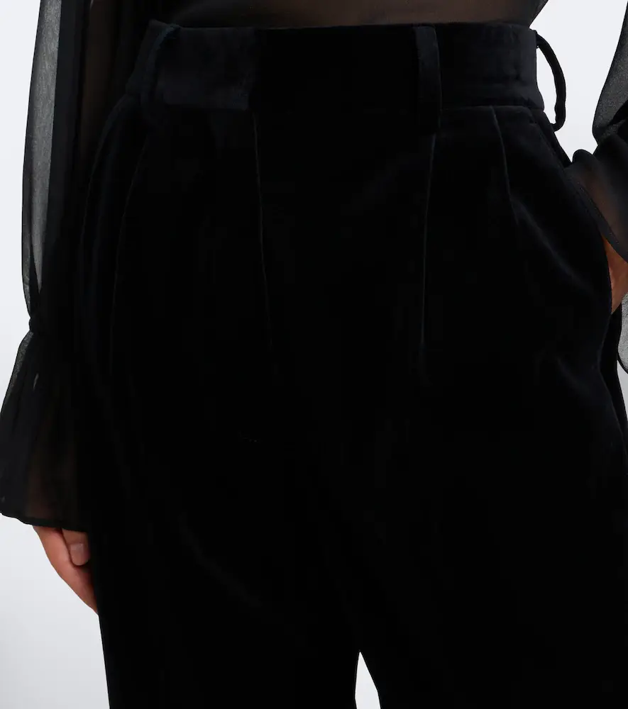 Blazé Milano Blazé Milano Fox pleated cotton velvet straight pants | Thumbnail 3 Blazé Milano Blazé Milano Fox pleated cotton velvet straight pants | Thumbnail 3
