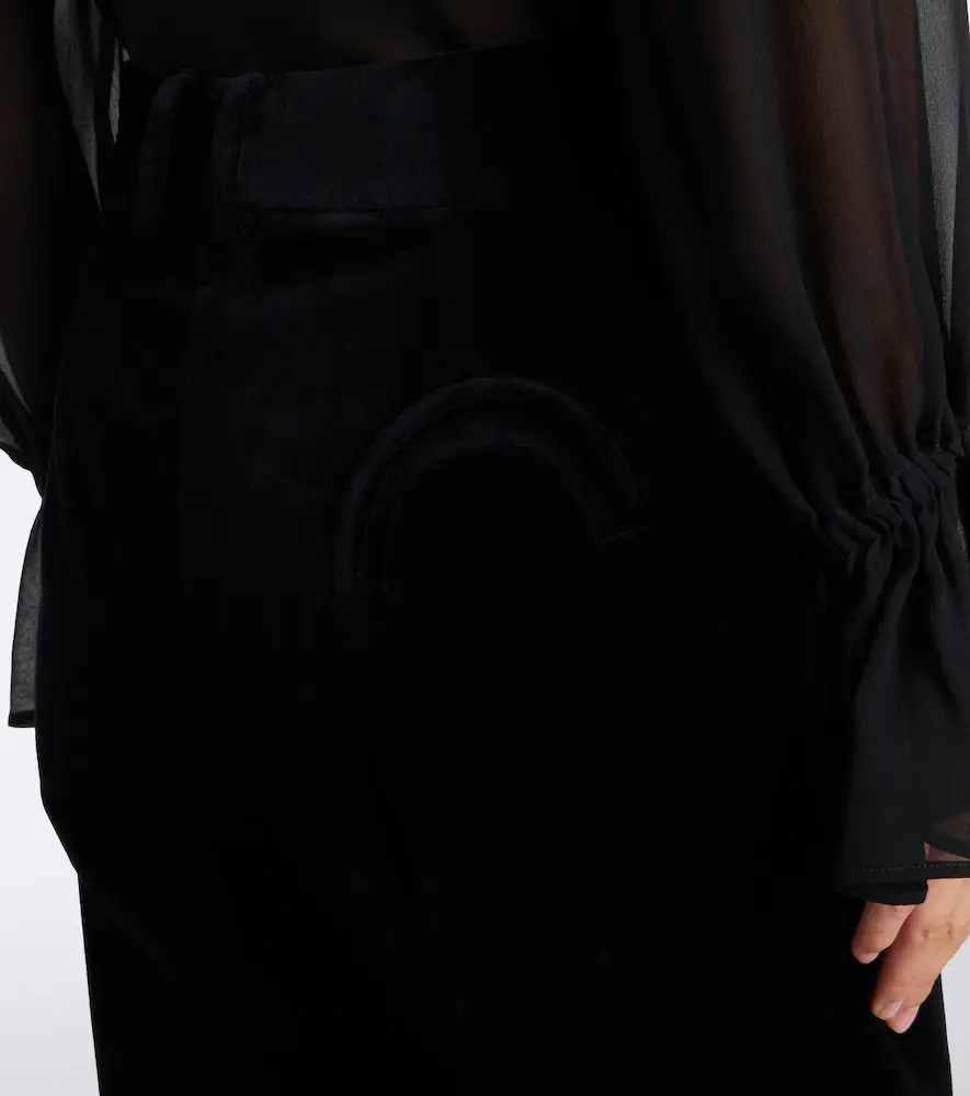 Blazé Milano Blazé Milano Fox pleated cotton velvet straight pants | Thumbnail 4 Blazé Milano Blazé Milano Fox pleated cotton velvet straight pants | Thumbnail 4
