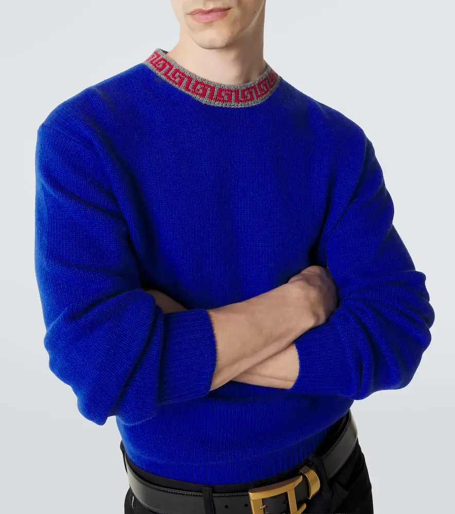 Versace Greca Border wool and cashmere sweater | Thumbnail 3