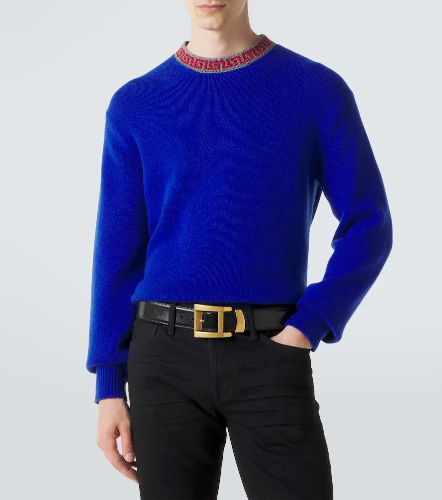 Versace Greca Border wool and cashmere sweater | Thumbnail 6