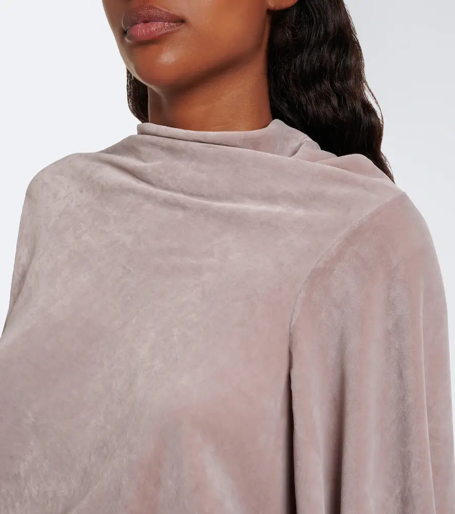 Rick Owens Cylinder draped velvet top | Thumbnail 2 Rick Owens Cylinder draped velvet top | Thumbnail 2