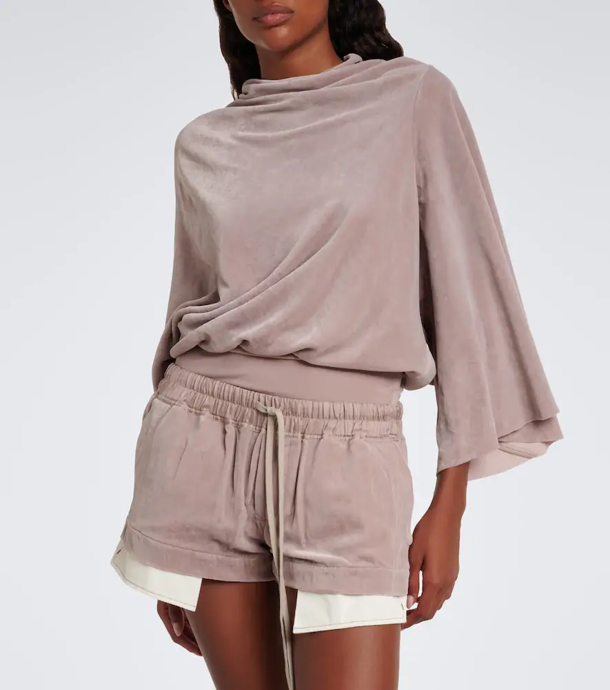 Rick Owens Cylinder draped velvet top | Thumbnail 5 Rick Owens Cylinder draped velvet top | Thumbnail 5