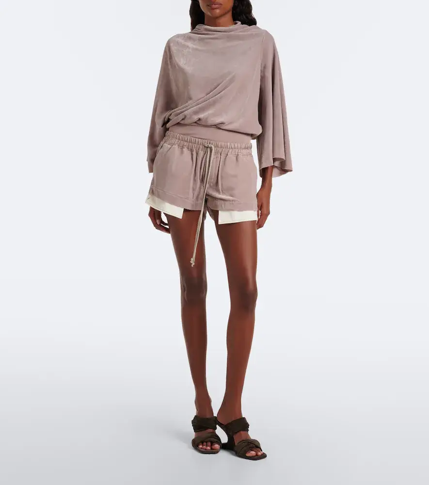 Rick Owens Cylinder draped velvet top | Thumbnail 6 Rick Owens Cylinder draped velvet top | Thumbnail 6