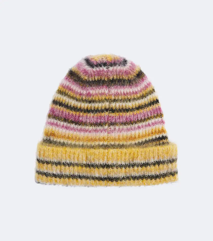 Isabel Marant Morenne striped mohair and wool-blend beanie | Thumbnail 2 Isabel Marant Morenne striped mohair and wool-blend beanie | Thumbnail 2