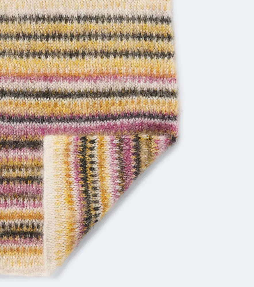 Isabel Marant Mouna striped mohair and wool-blend scarf | Thumbnail 2 Isabel Marant Mouna striped mohair and wool-blend scarf | Thumbnail 2