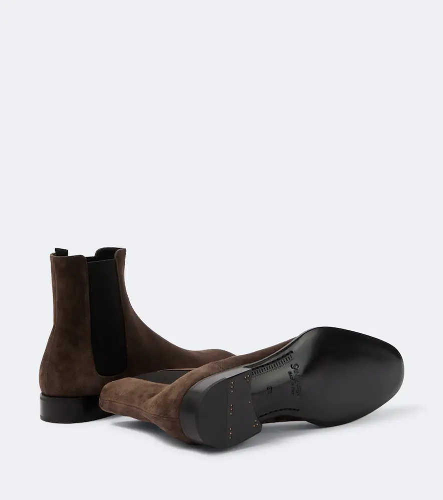 Saint Laurent Aurelien suede Chelsea boots | Thumbnail 5 Saint Laurent Aurelien suede Chelsea boots | Thumbnail 5