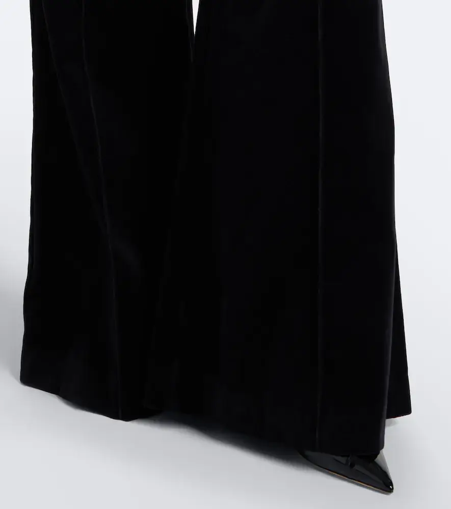 Costarellos Avice cotton velvet flared pants | Thumbnail 4 Costarellos Avice cotton velvet flared pants | Thumbnail 4