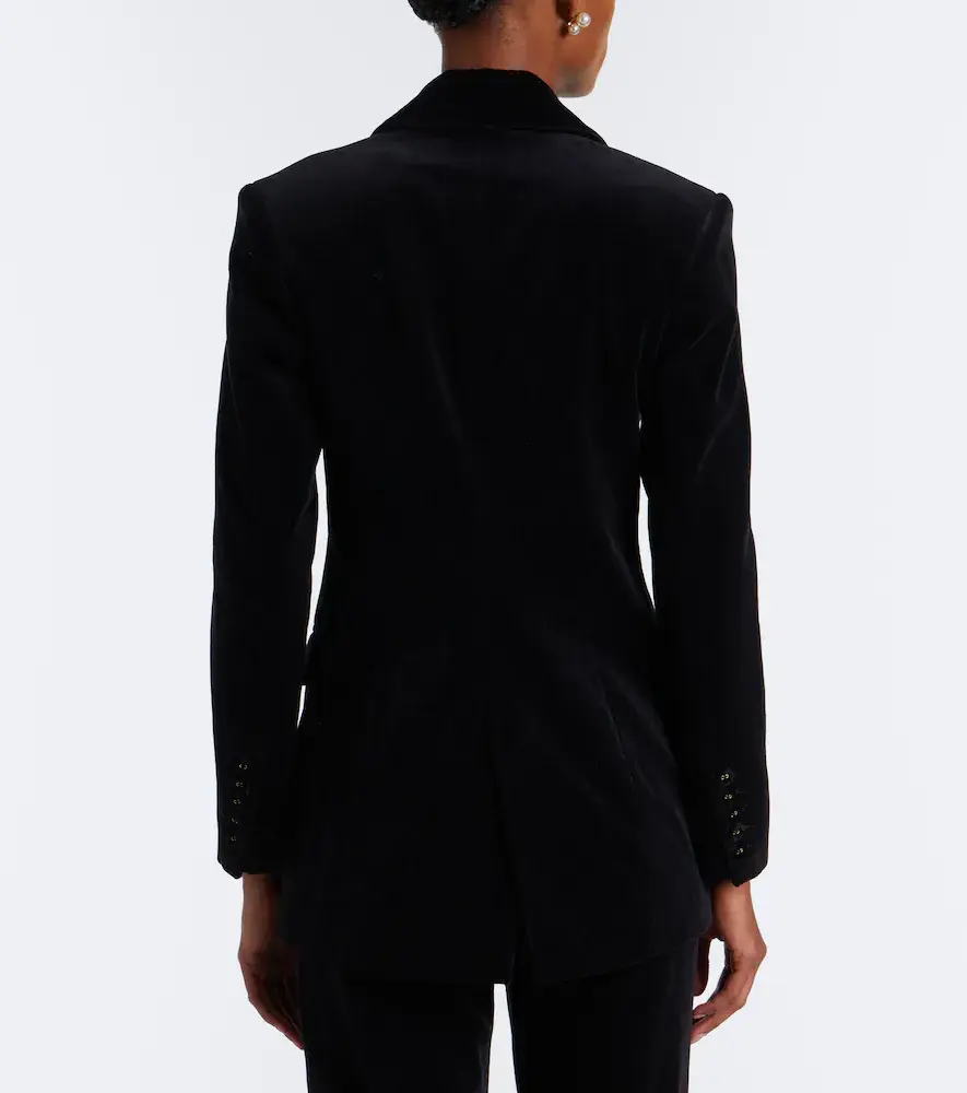 Costarellos Daimy cotton velvet blazer | Thumbnail 3 Costarellos Daimy cotton velvet blazer | Thumbnail 3