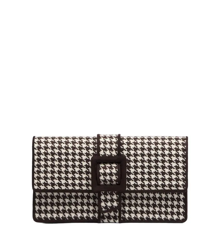 Manolo Blahnik Maycap houndstooth clutch | Image 1 Manolo Blahnik Maycap houndstooth clutch | Image 1