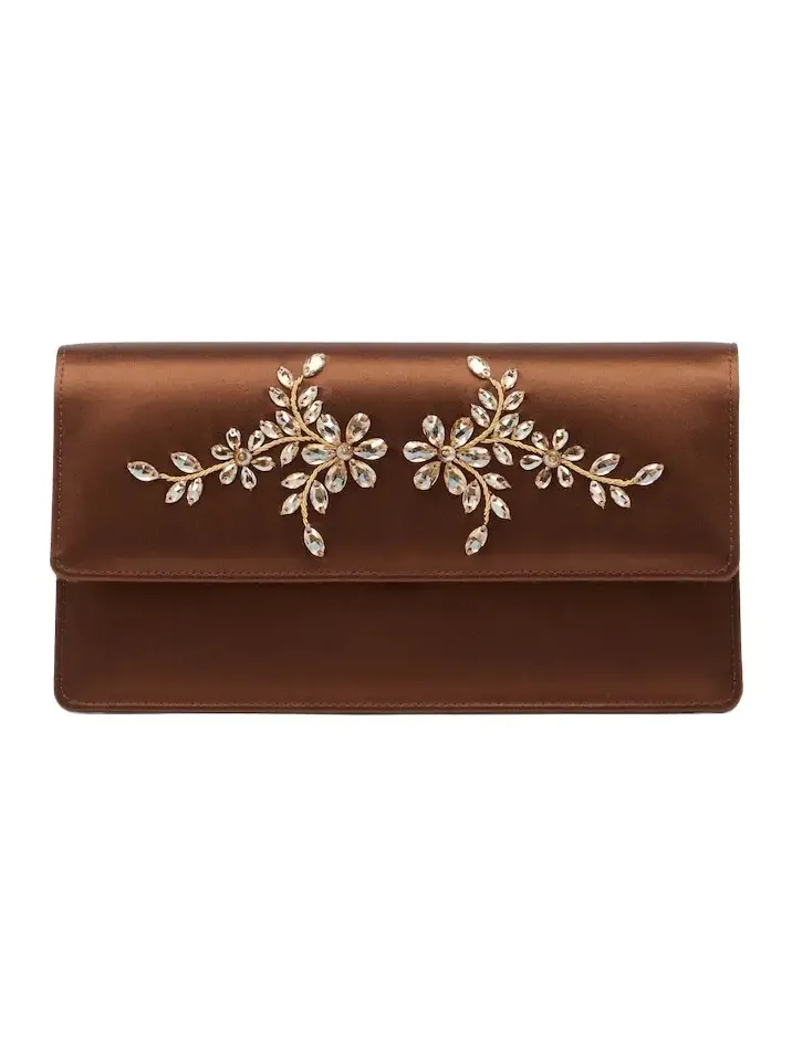 Capripla embellished satin clutch