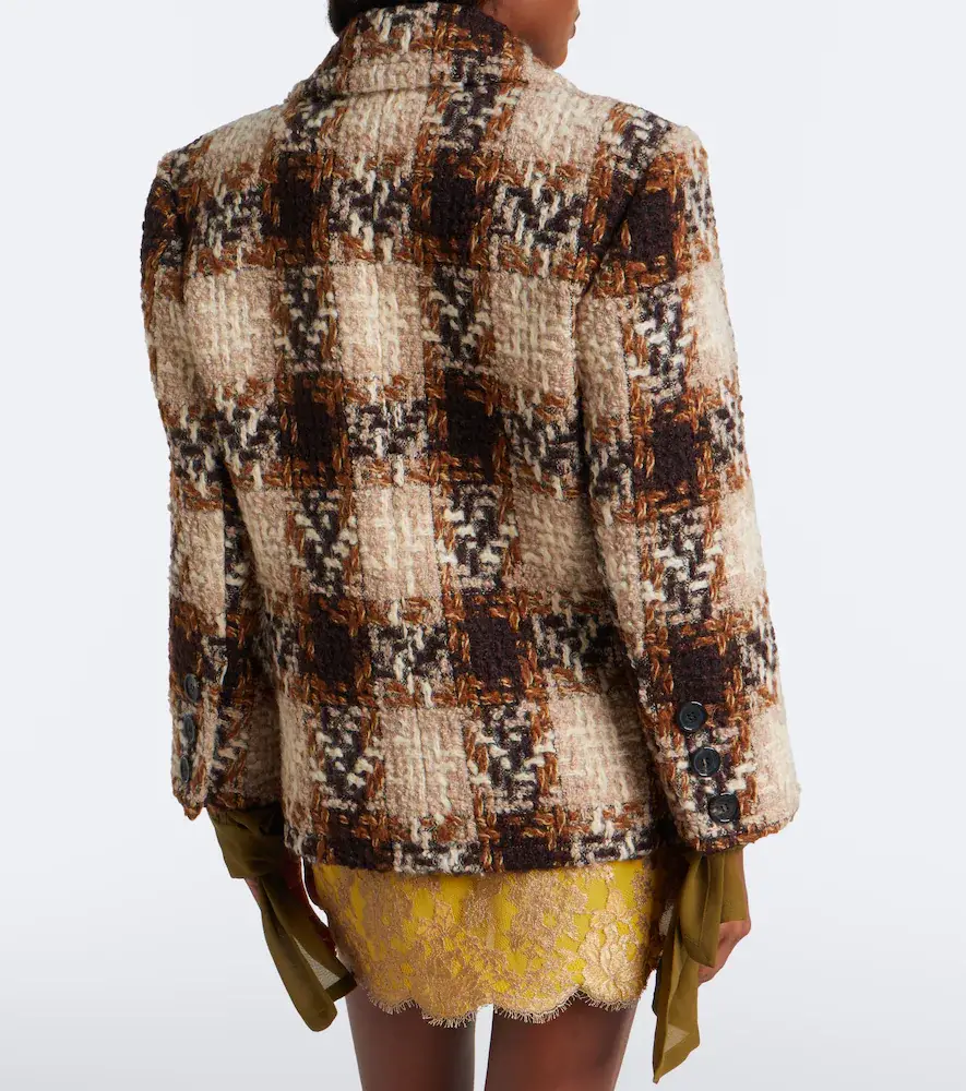 Saint Laurent Wool and mohair-blend tweed blazer | Thumbnail 2 Saint Laurent Wool and mohair-blend tweed blazer | Thumbnail 2