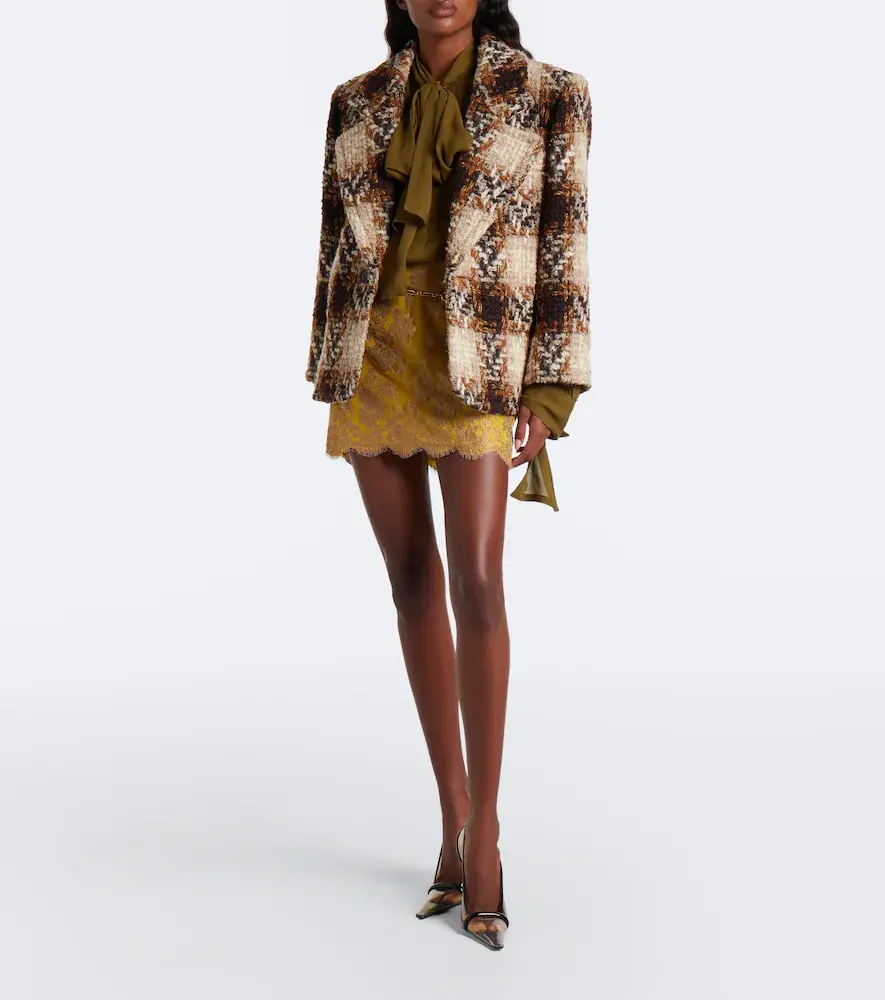 Saint Laurent Wool and mohair-blend tweed blazer | Thumbnail 6 Saint Laurent Wool and mohair-blend tweed blazer | Thumbnail 6