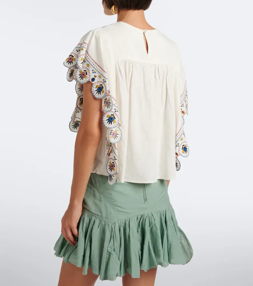 Marant Étoile Marlie embroidered ruffled blouse | Thumbnail 4 Marant Étoile Marlie embroidered ruffled blouse | Thumbnail 4