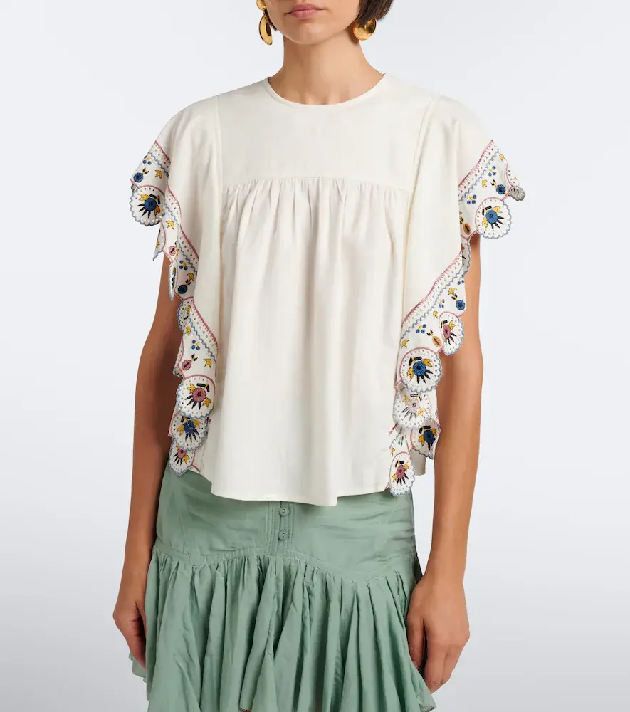 Marant Étoile Marlie embroidered ruffled blouse | Thumbnail 5 Marant Étoile Marlie embroidered ruffled blouse | Thumbnail 5