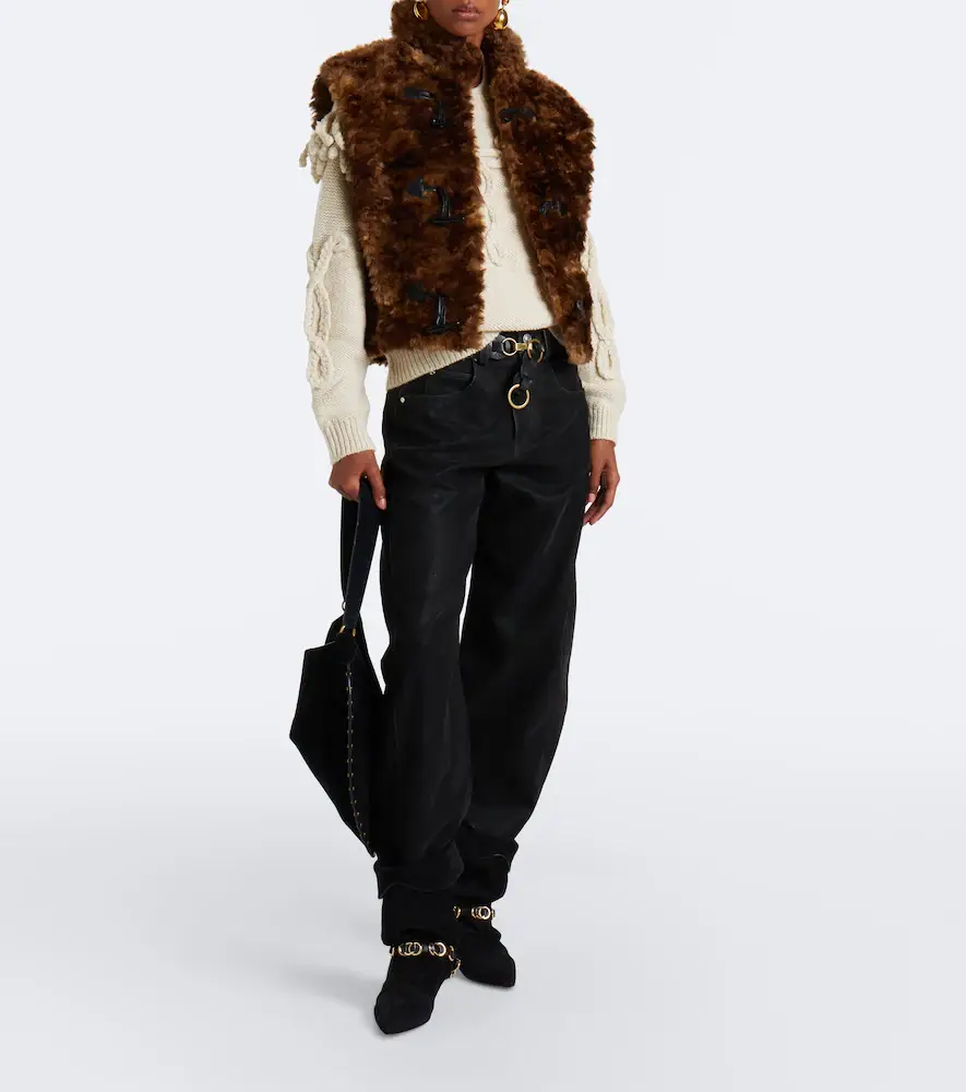 Marant Étoile Katria cable-knit fringed wool-blend sweater | Thumbnail 6