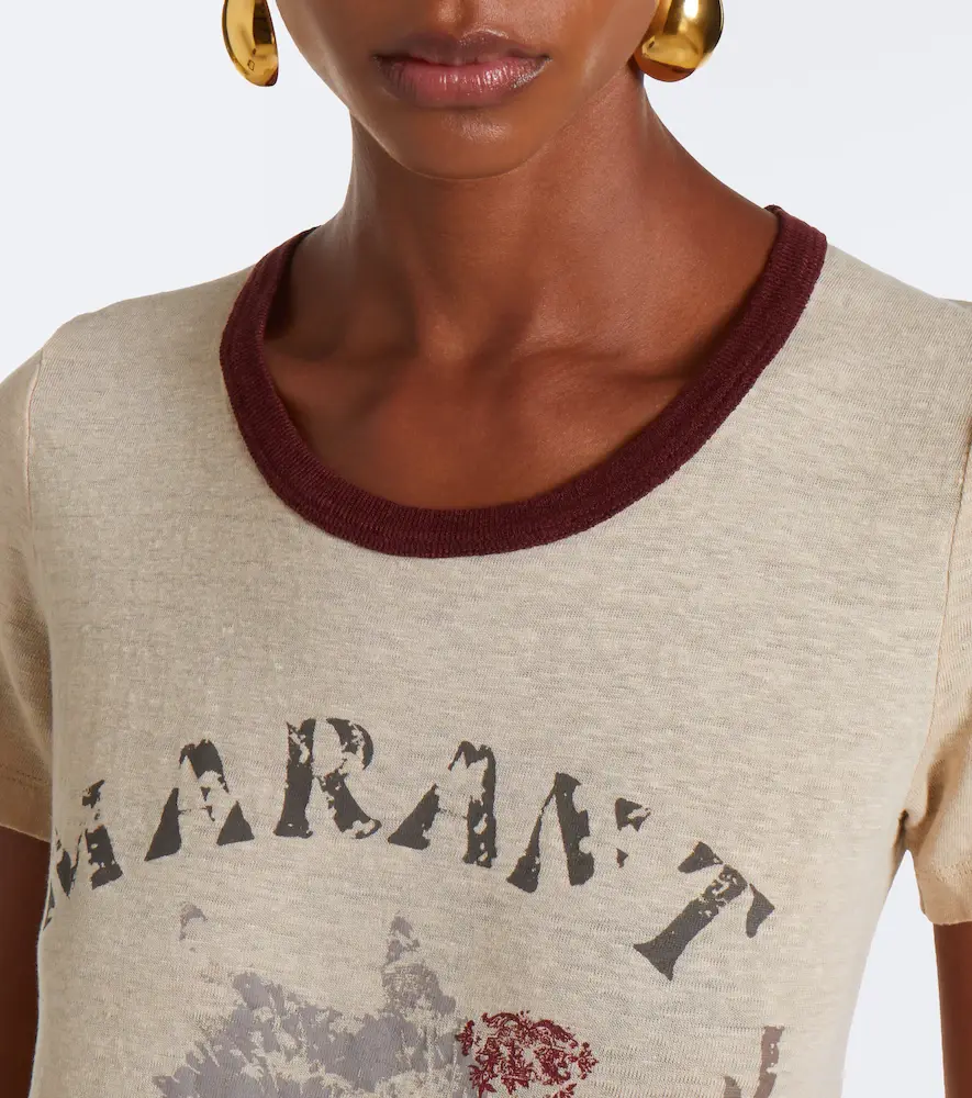 Marant Étoile Kiliann printed linen T-shirt | Thumbnail 5 Marant Étoile Kiliann printed linen T-shirt | Thumbnail 5