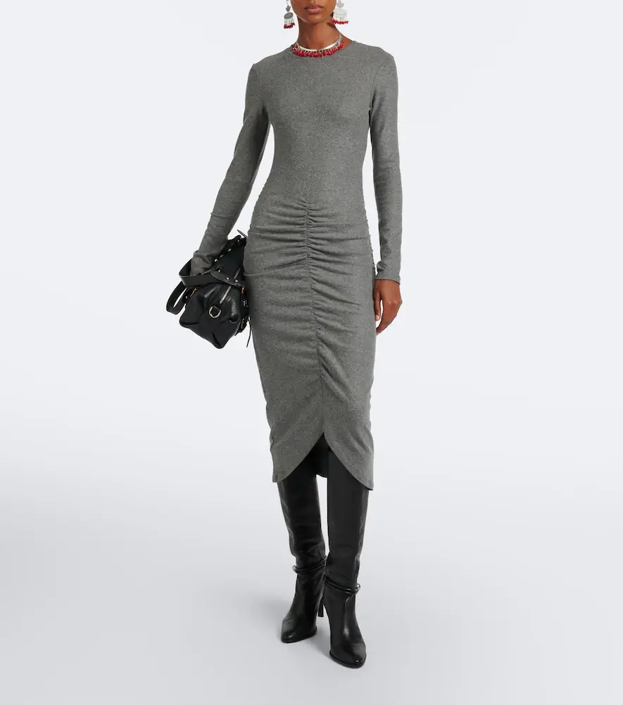 Marant Étoile Dyling ruched jersey midi dress | Thumbnail 2