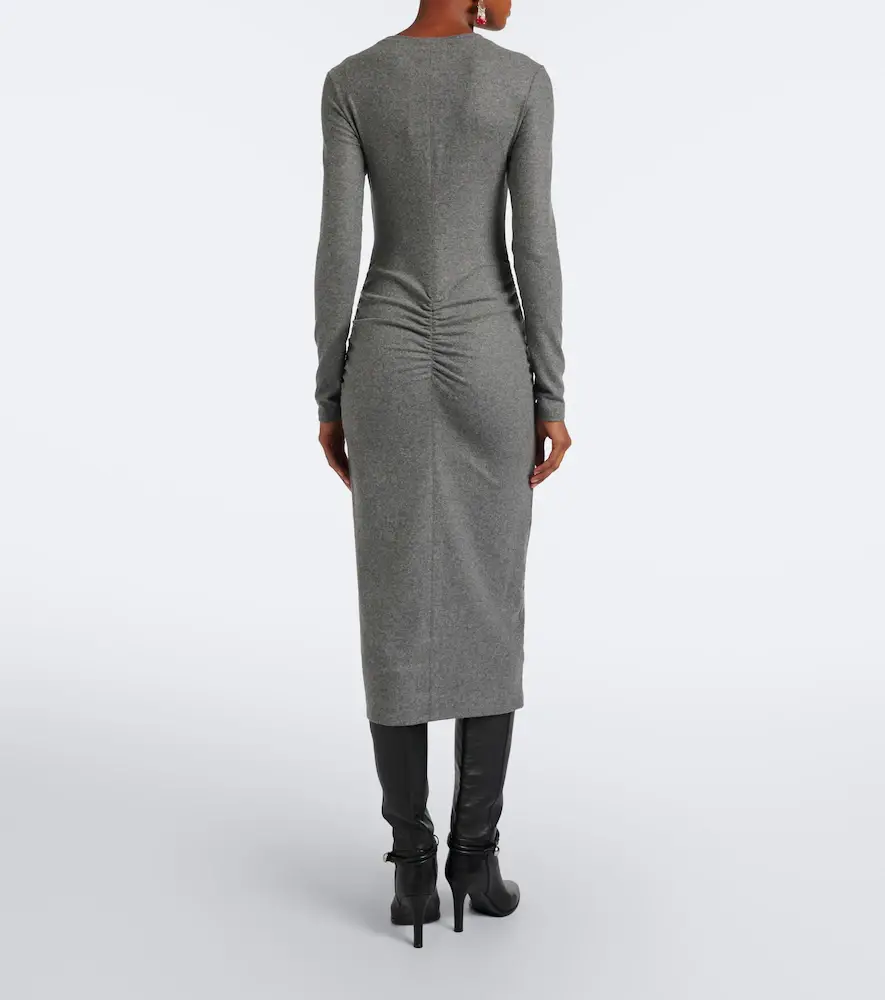 Marant Étoile Dyling ruched jersey midi dress | Thumbnail 6