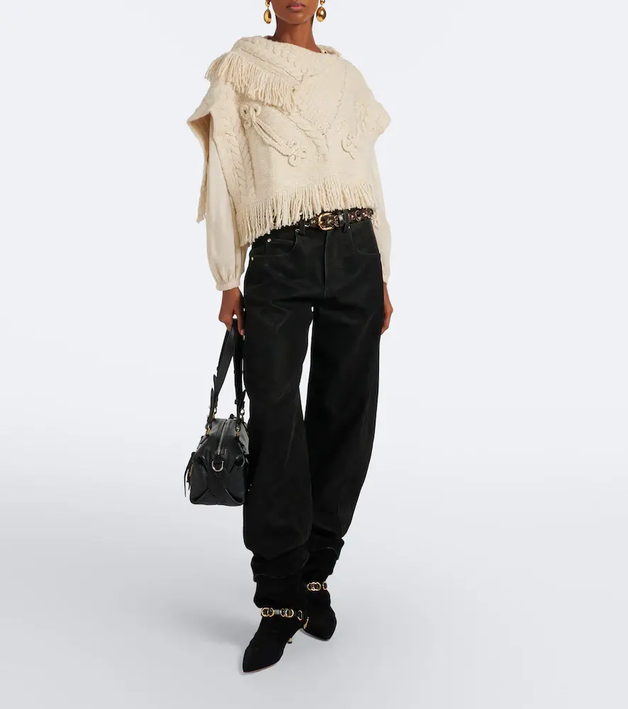 Marant Étoile Kacie cable-knit wool-blend poncho | Thumbnail 4 Marant Étoile Kacie cable-knit wool-blend poncho | Thumbnail 4