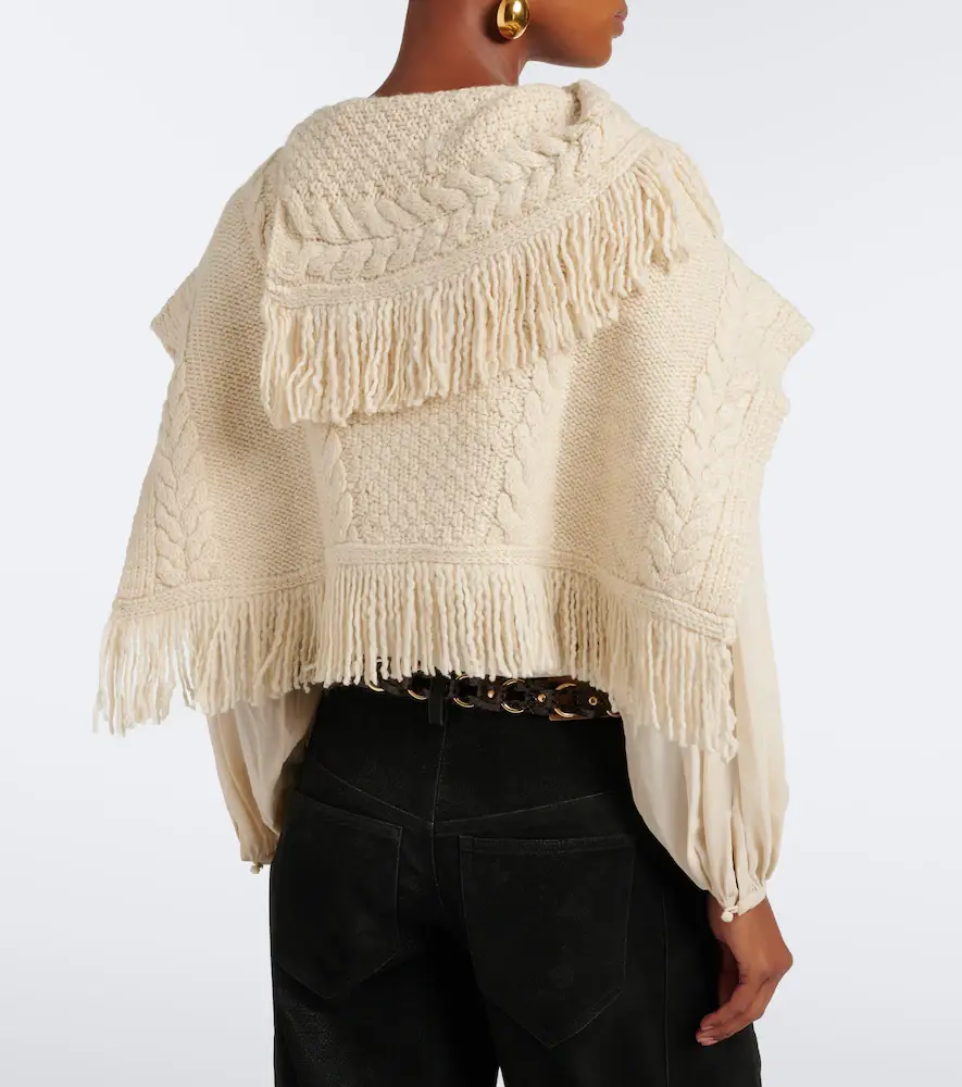 Marant Étoile Kacie cable-knit wool-blend poncho | Thumbnail 5 Marant Étoile Kacie cable-knit wool-blend poncho | Thumbnail 5