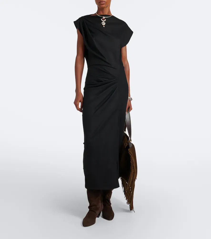Marant Étoile Naery draped jersey midi dress | Thumbnail 2