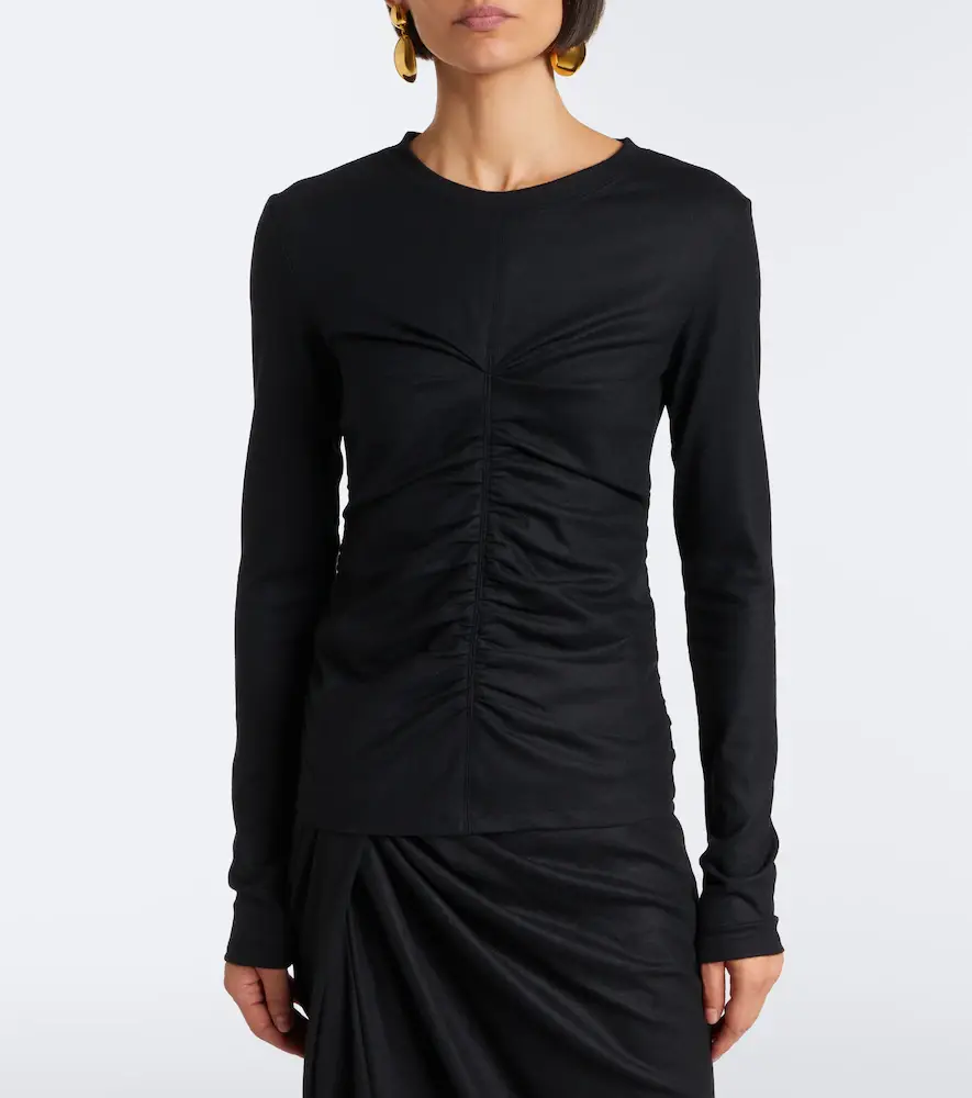 Marant Étoile Delesa ruched jersey top | Thumbnail 3