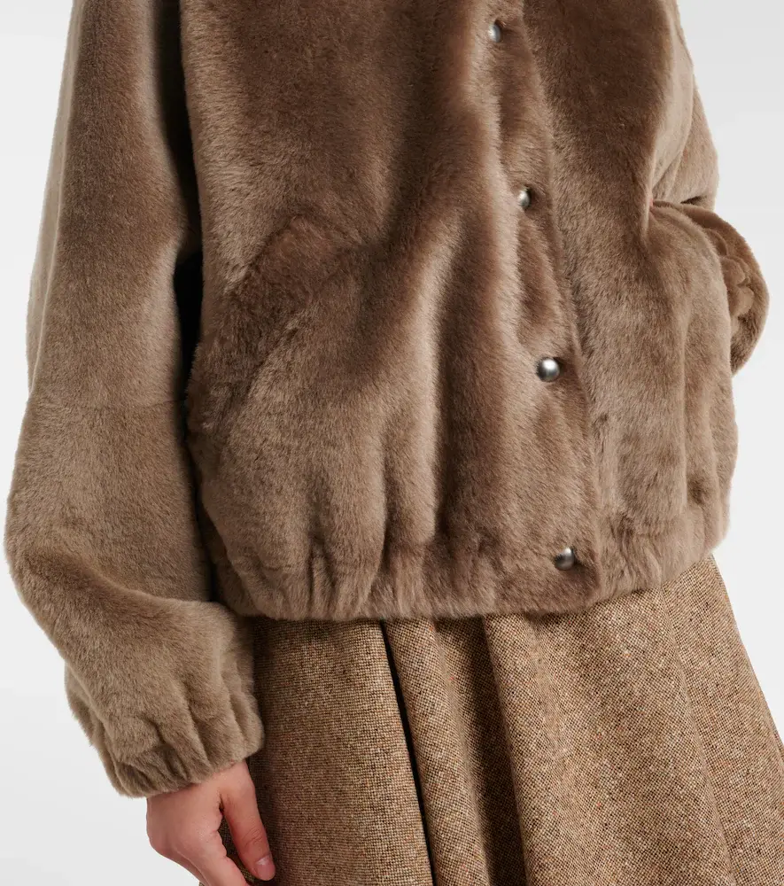 Brunello Cucinelli Cashmere-trimmed shearling bomber jacket | Thumbnail 5
