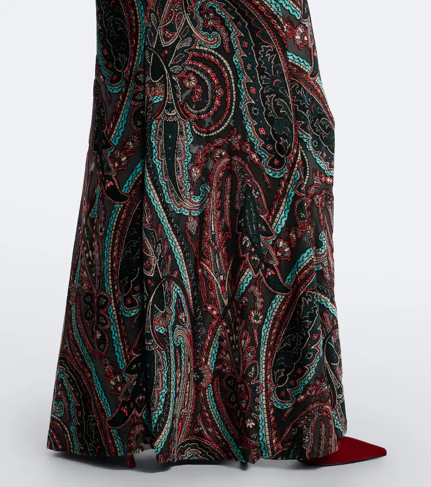 Etro Paisley velvet devoré gown | Thumbnail 3
