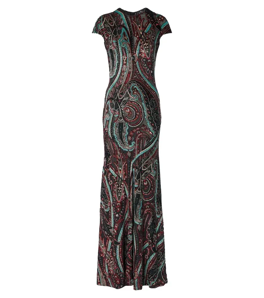 Etro Paisley velvet devoré gown | Image 1 Etro Paisley velvet devoré gown | Image 1