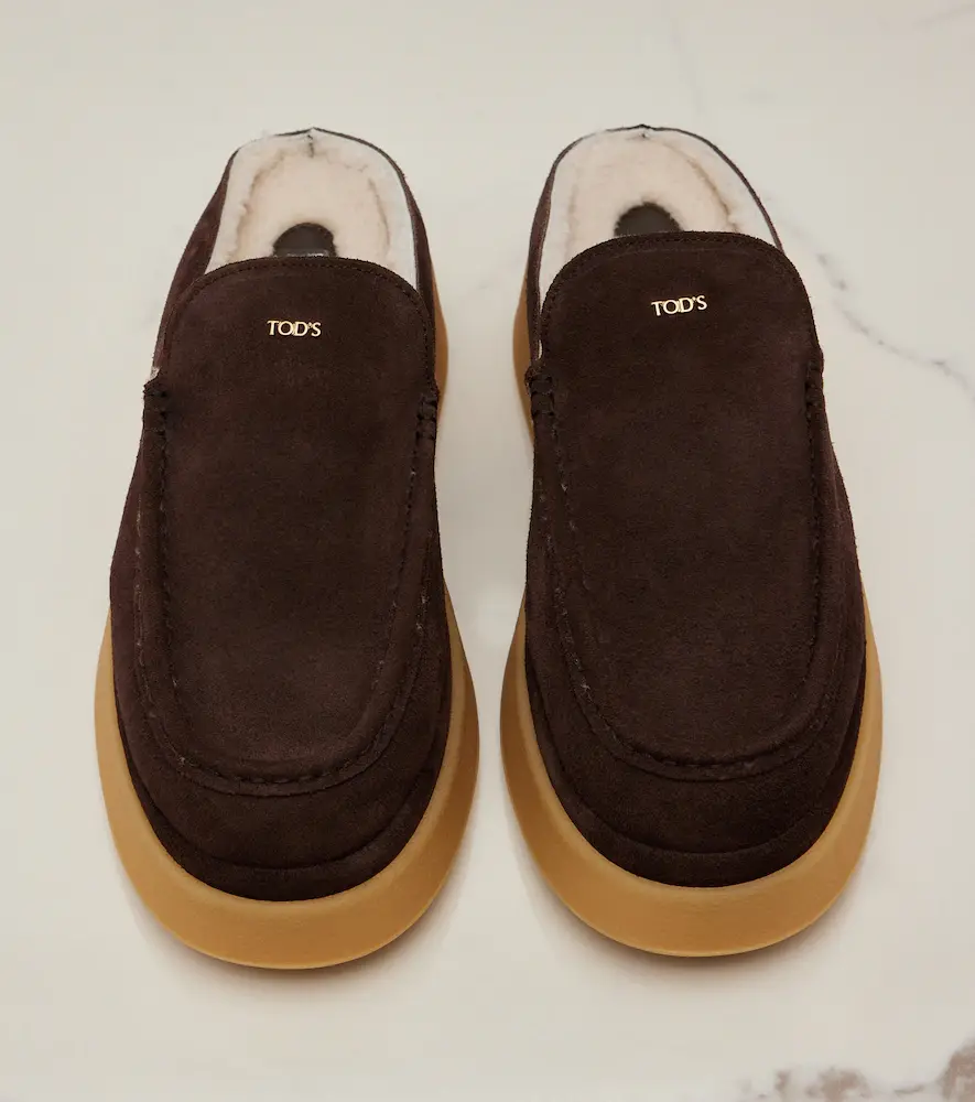 Tod's Shearling-lined suede platform mules | Thumbnail 2 Tod's Shearling-lined suede platform mules | Thumbnail 2