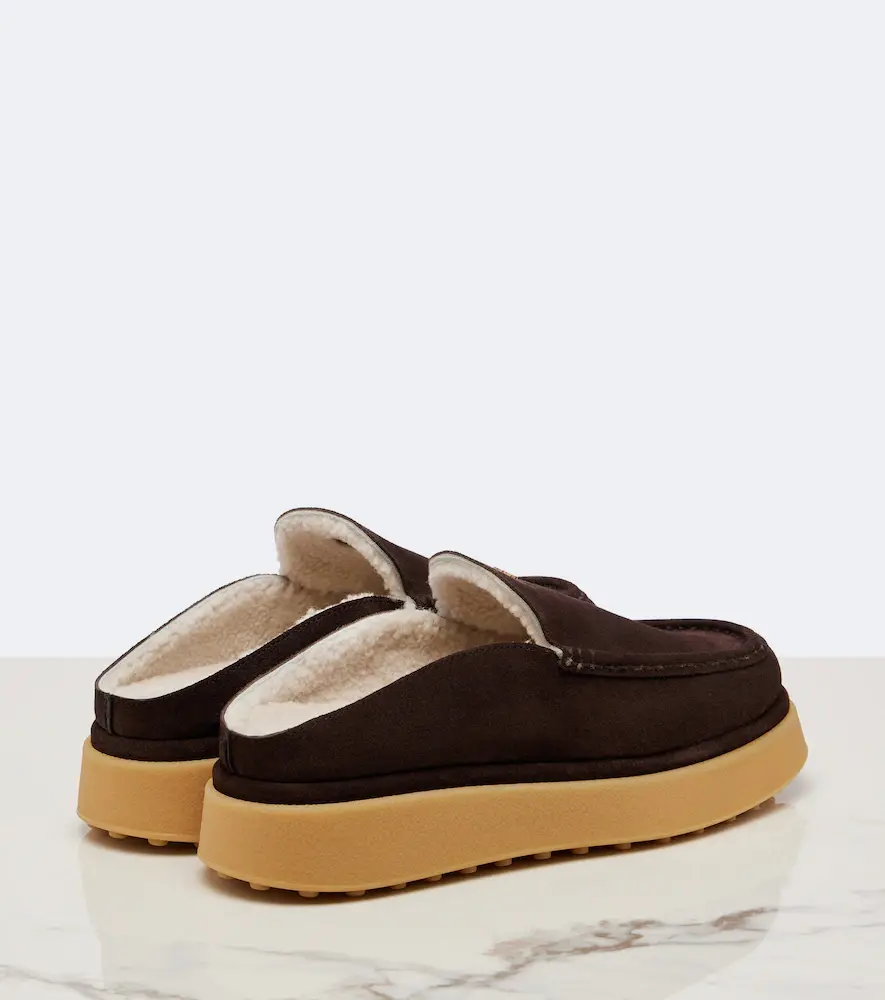 Tod's Shearling-lined suede platform mules | Thumbnail 3 Tod's Shearling-lined suede platform mules | Thumbnail 3