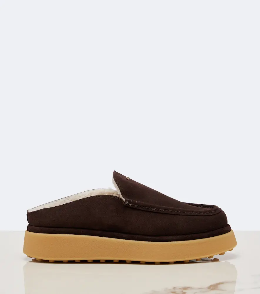 Tod's Shearling-lined suede platform mules | Thumbnail 4 Tod's Shearling-lined suede platform mules | Thumbnail 4