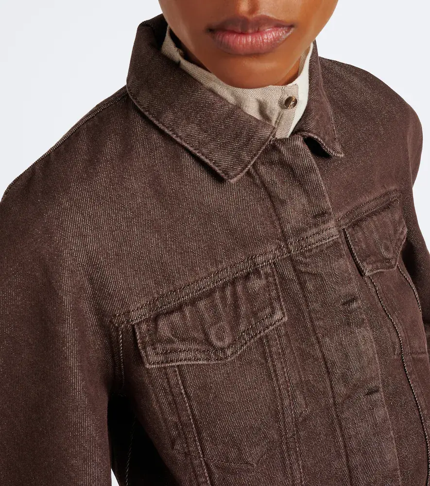 Jacquemus Ovalo cropped denim jacket | Thumbnail 2