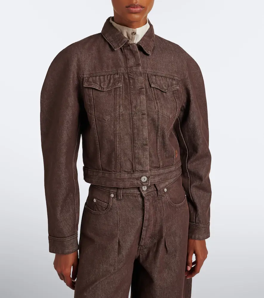 Jacquemus Ovalo cropped denim jacket | Thumbnail 6