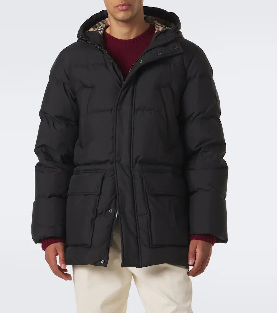 Burberry Check hooded down coat | Thumbnail 4 Burberry Check hooded down coat | Thumbnail 4