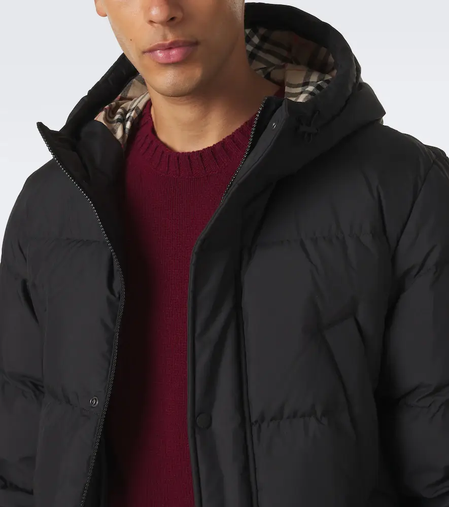 Burberry Check hooded down coat | Thumbnail 5 Burberry Check hooded down coat | Thumbnail 5
