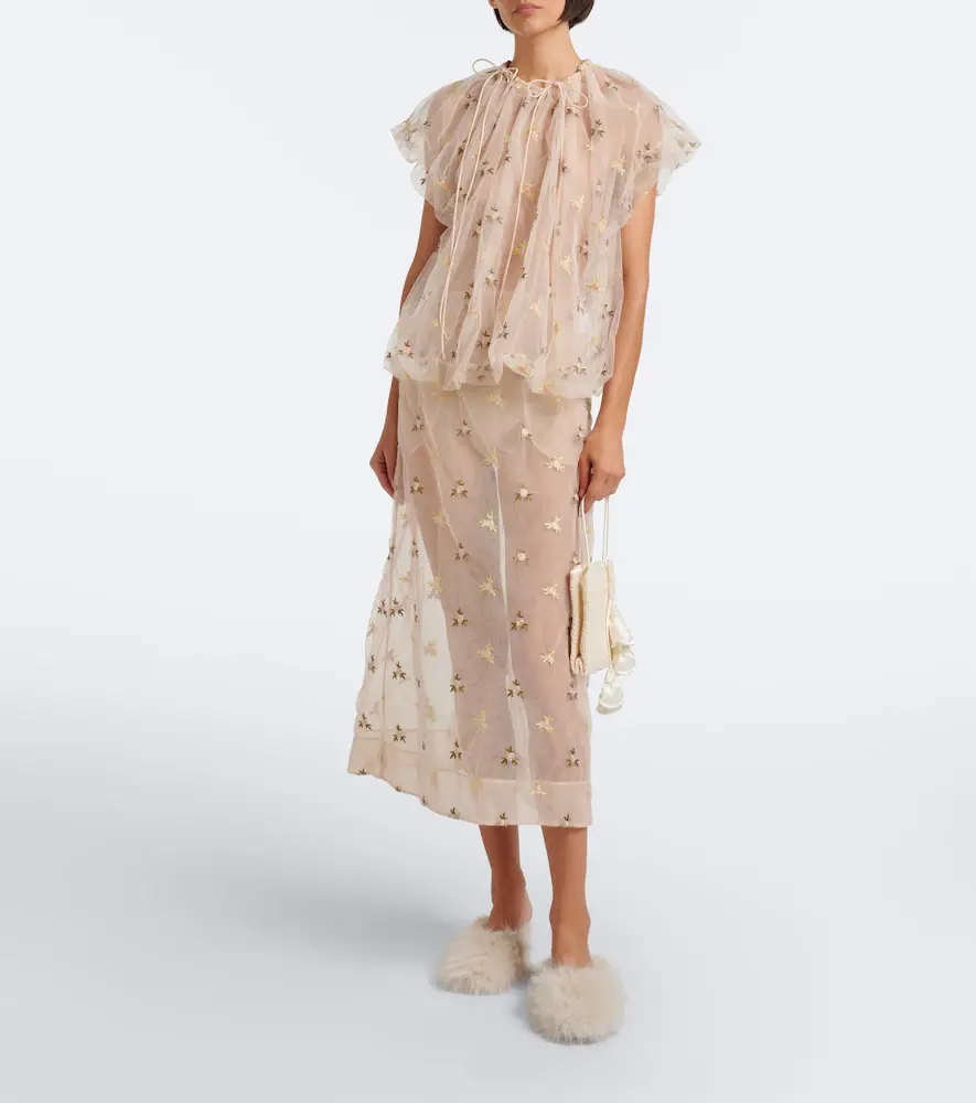 Simone Rocha Leather-trimmed mules | Thumbnail 6 Simone Rocha Leather-trimmed mules | Thumbnail 6