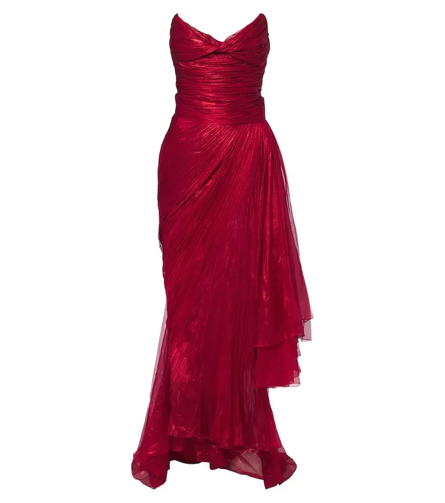 Maria Lucia Hohan Heidi pleated silk bustier gown | Image 1 Maria Lucia Hohan Heidi pleated silk bustier gown | Image 1
