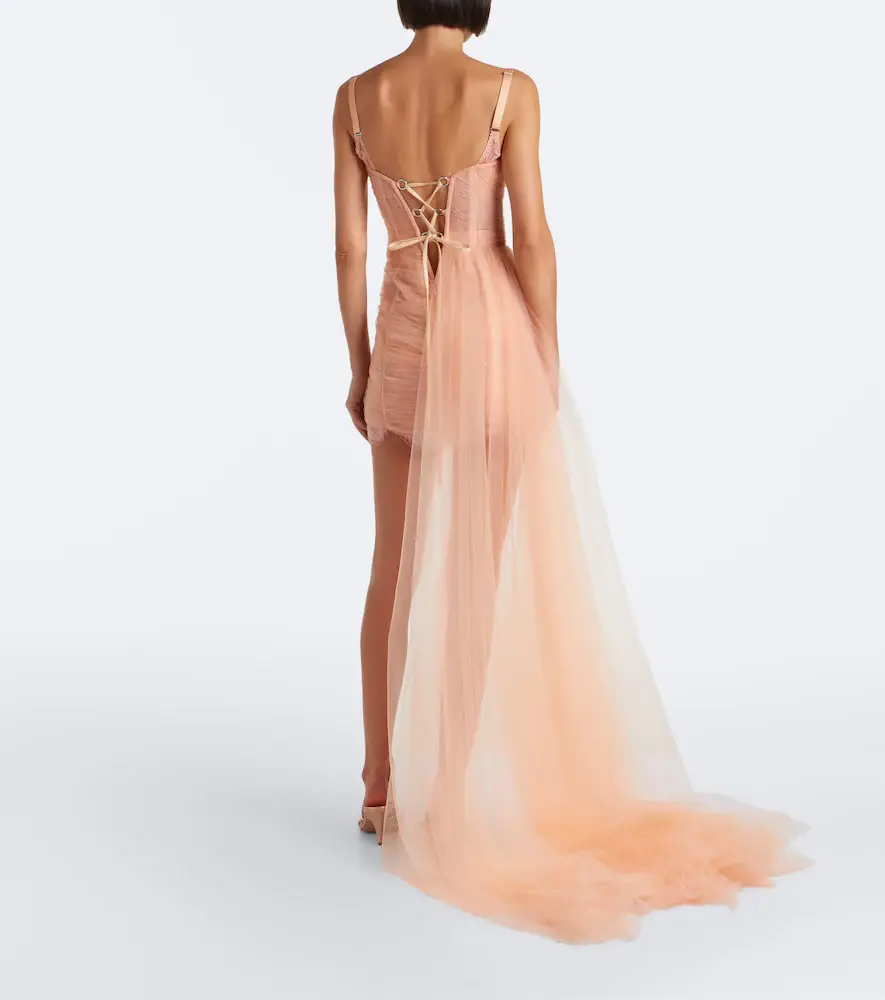 Maria Lucia Hohan Latifa draped tulle corset dress | Thumbnail 2 Maria Lucia Hohan Latifa draped tulle corset dress | Thumbnail 2