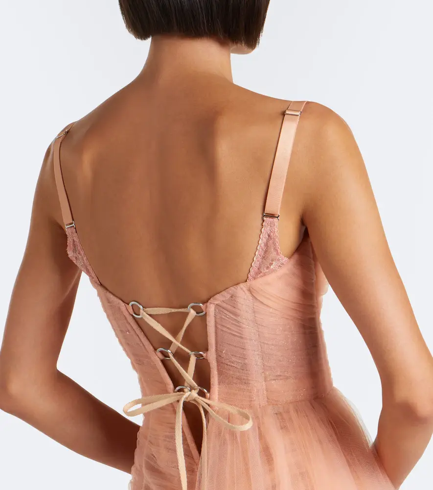 Maria Lucia Hohan Latifa draped tulle corset dress | Thumbnail 3 Maria Lucia Hohan Latifa draped tulle corset dress | Thumbnail 3
