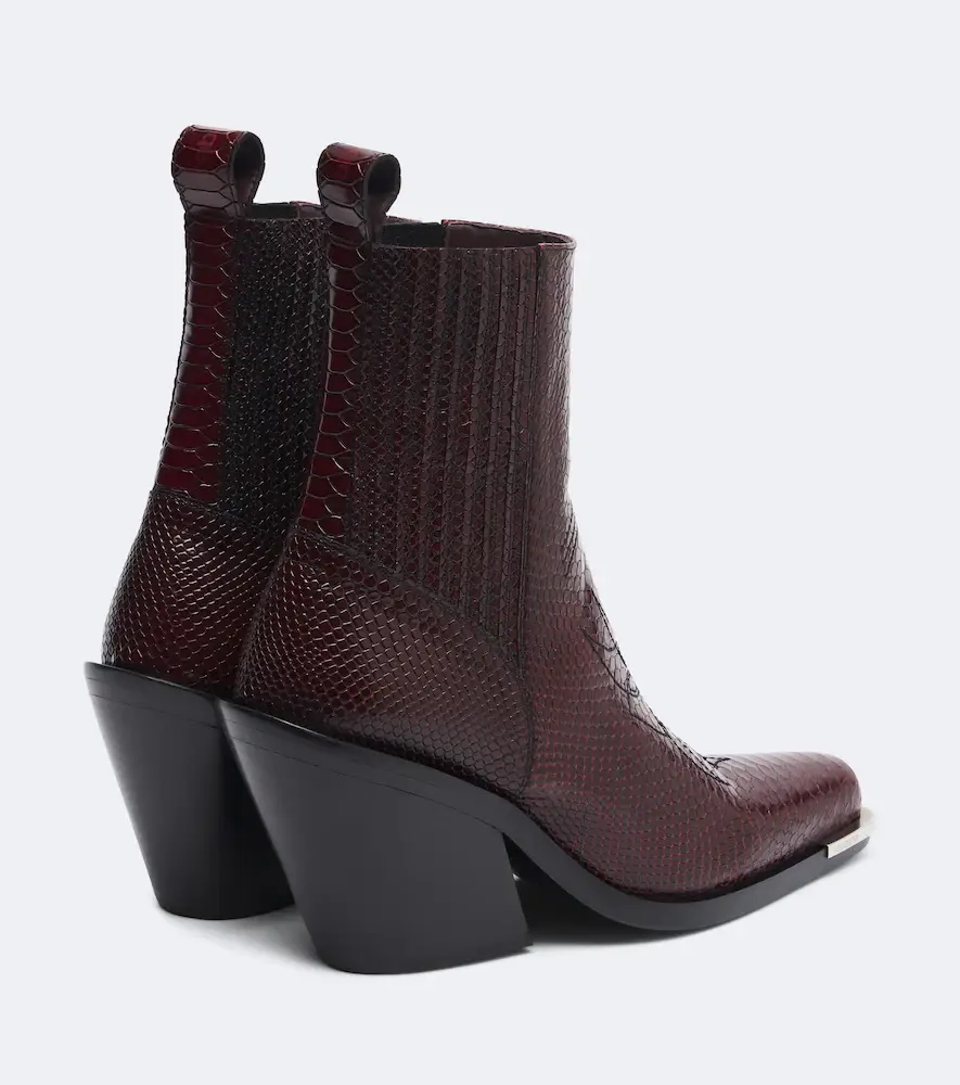 Rabanne Snake-effect leather cowboy boots | Thumbnail 2