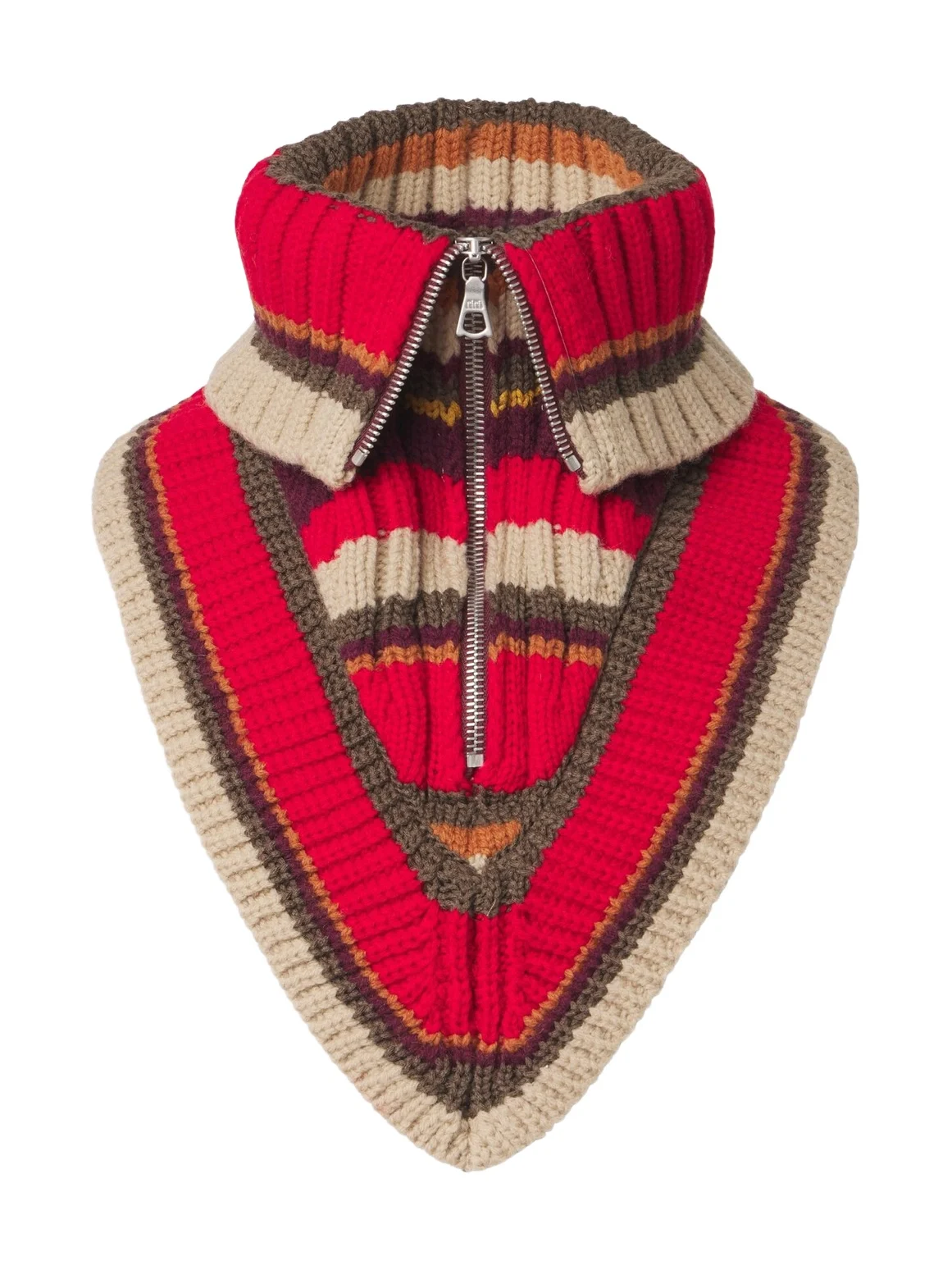 Dries Van Noten Striped wool zip-up collar