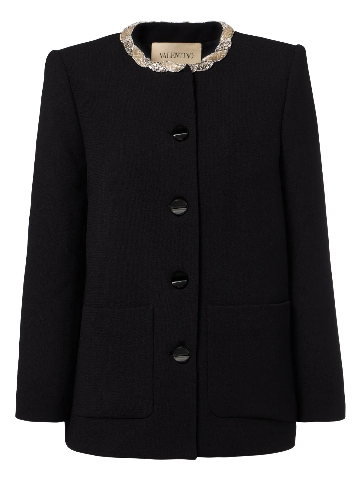 Valentino Garavani Embellished virgin wool crêpe jacket
