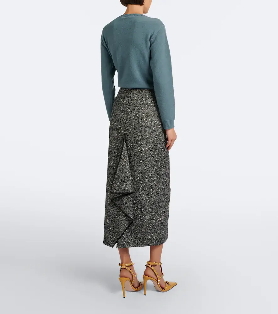 Valentino Garavani Chevron wool-blend bouclé pencil skirt | Thumbnail 6 Valentino Garavani Chevron wool-blend bouclé pencil skirt | Thumbnail 6